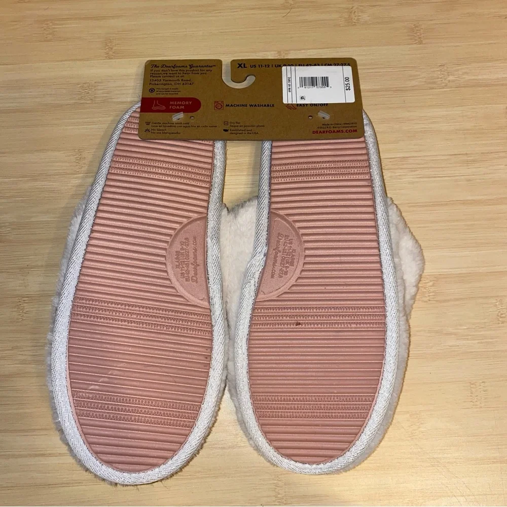 dluxe by dearfoams Women's Mother Super Mom Slippers Cream XL NEW 11 12 gift - Picture 7 of 7